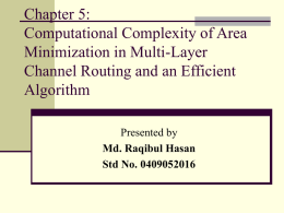 Chapter 5: Computational Complexity of Area Minimization in Multi-Layer