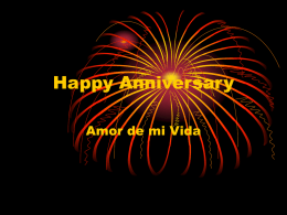 Happy Anniversary Amor de mi Vida