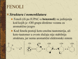 FENOLI Struktura i nomenklatura