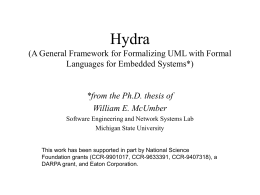 Hydra (A General Framework for Formalizing UML with Formal