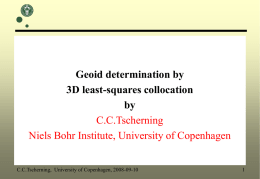 Geoid determination by 3D least-squares collocation by C.C.Tscherning