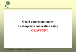 Geoid determination by least-squares collocation using GRAVSOFT