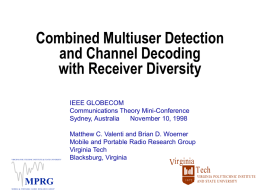 Combined Multiuser Detection and Channel Decoding with Receiver Diversity