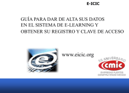 www.eicic.org GUÍA PARA DAR DE ALTA SUS DATOS