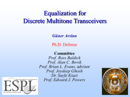 Equalization for Discrete Multitone Transceivers