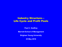 Industry Structure— Life Cycle and Profit Pools Paul C. Godfrey