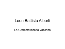 Leon Battista Alberti La Grammatichetta Vaticana