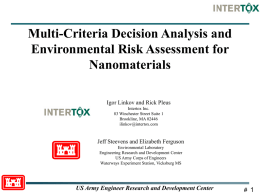 Multi-Criteria Decision Analysis and Environmental Risk Assessment for Nanomaterials