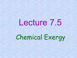 Lecture 7.5 Chemical Exergy