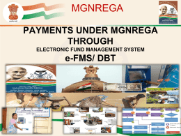 MGNREGA PAYMENTS UNDER MGNREGA THROUGH e-FMS/ DBT