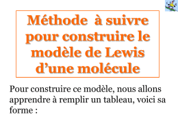 Méthode  à suivre pour construire le modèle de Lewis d’une molécule
