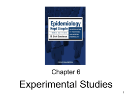 Experimental Studies Chapter 6 1