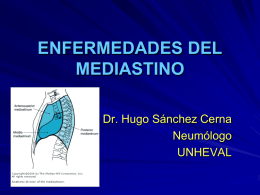 ENFERMEDADES DEL MEDIASTINO Dr. Hugo Sánchez Cerna Neumólogo