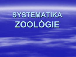 ZOOLÓGIE SYSTEMATIKA