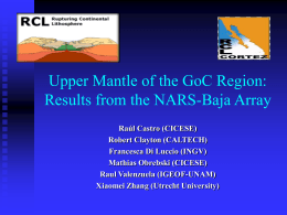 Upper Mantle of the GoC Region: Results from the NARS-Baja Array