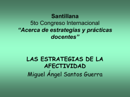 Santillana LAS ESTRATEGIAS DE LA AFECTIVIDAD 5to Congreso Internacional