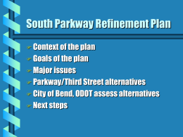 South Parkway Refinement Plan