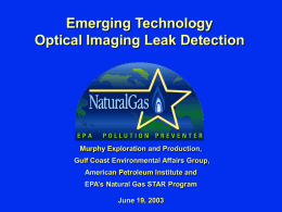 Emerging Technology Optical Imaging Leak Detection