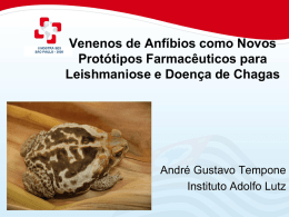 Venenos de Anfíbios como Novos Protótipos Farmacêuticos para André Gustavo Tempone