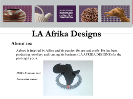 LA Afrika Designs About us:
