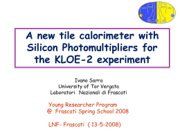 A new tile calorimeter with Silicon Photomultipliers for the KLOE-2 experiment