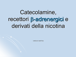 Catecolamine, recettori e derivati della nicotina