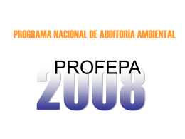 PROFEPA PROGRAMA NACIONAL DE AUDITORÍA AMBIENTAL