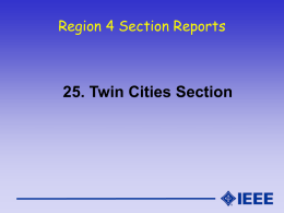25. Twin Cities Section Region 4 Section Reports