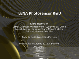 LENA Photosensor R&amp;D Marc Tippmann