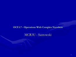 MCR3U - Santowski OCF.1.7 - Operations With Complex Numbers 1