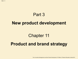 Part 3 Chapter 11 New product development Product and brand strategy