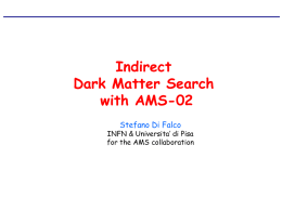 Indirect Dark Matter Search with AMS-02 Stefano Di Falco