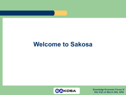 Welcome to Sakosa Knowledge Economic Forum IV