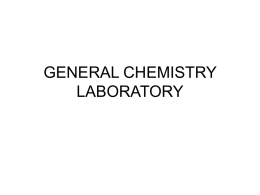 GENERAL CHEMISTRY LABORATORY