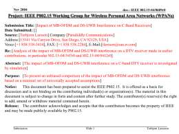 Project: IEEE P802.15 Working Group for Wireless Personal Area Networks...