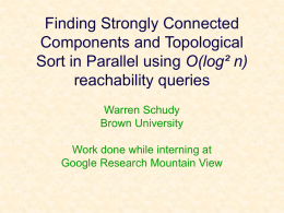 Finding Strongly Connected Components and Topological O(log² n) reachability queries