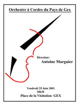 Orchestre à Cordes du Pays de Gex Antoine Marguier Direction: