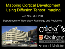 Mapping Cortical Development Using Diffusion Tensor Imaging Jeff Neil, MD, PhD