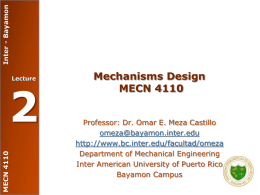 2 Mechanisms Design MECN 4110