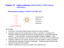 Chapter 12.   Light scattering calibration) Transmission Reflection