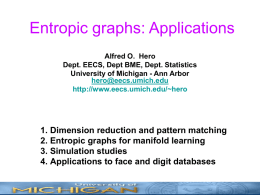 Entropic graphs: Applications