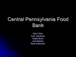 Central Pennsylvania Food Bank Team Halo: Arch Jamieson