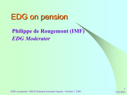 EDG on pension Philippe de Rougemont (IMF) EDG Moderator 1