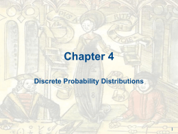 Chapter 4 Discrete Probability Distributions 1