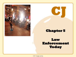 CJ Chapter 5 Law Enforcement