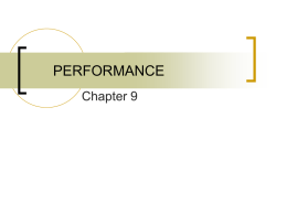 PERFORMANCE Chapter 9