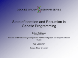 State of Iteration and Recursion in Genetic Programming