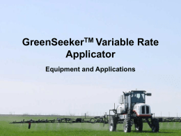 GreenSeeker Variable Rate Applicator TM