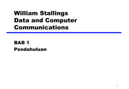 William Stallings Data and Computer Communications BAB 1