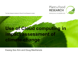 Use of Cloud computing in impact assessment of climate change